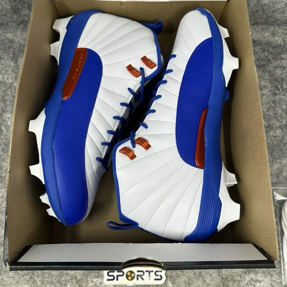 Florida Gators Football Cleats Mens Sz 13.5 Jordan 12 Savage 3 PE Mid FJ6220-147